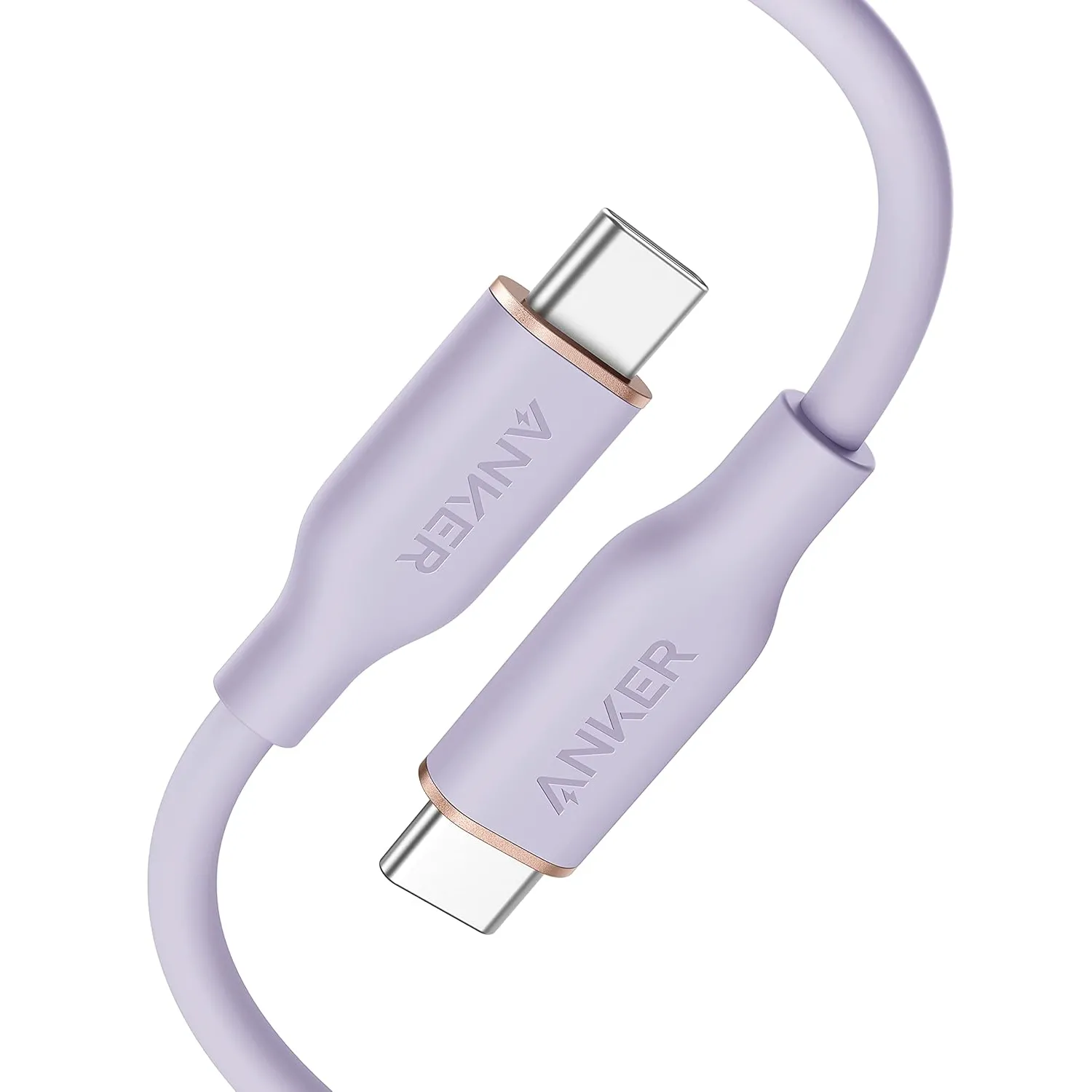 Cáp sạc USB-C Anker 100W màu sắc nổi bật, một ví dụ về cáp có màu để phân loại dễ dàng