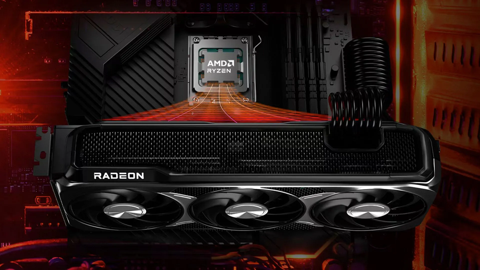 Card đồ họa AMD RX 9070 với quạt tản nhiệt