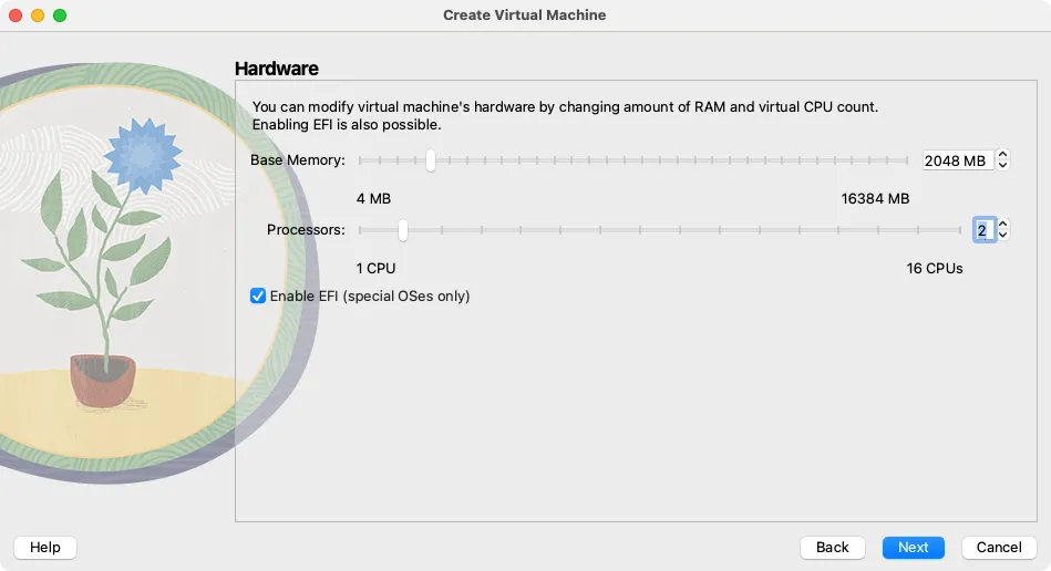 Cấu hình phần cứng cho máy ảo Home Assistant trong VirtualBox