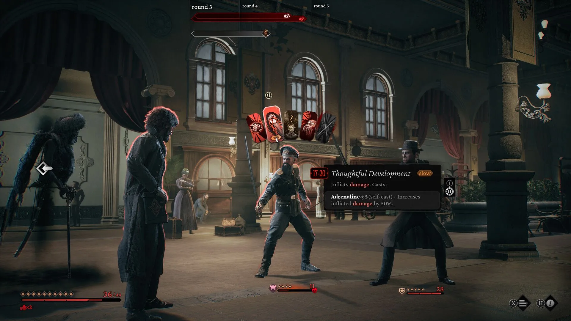 Chiến đấu theo lượt trong The Thaumaturge, một tựa game indie RPG độc đáo kết hợp yếu tố Persona và bí ẩn, lấy bối cảnh Ba Lan thế kỷ 20.