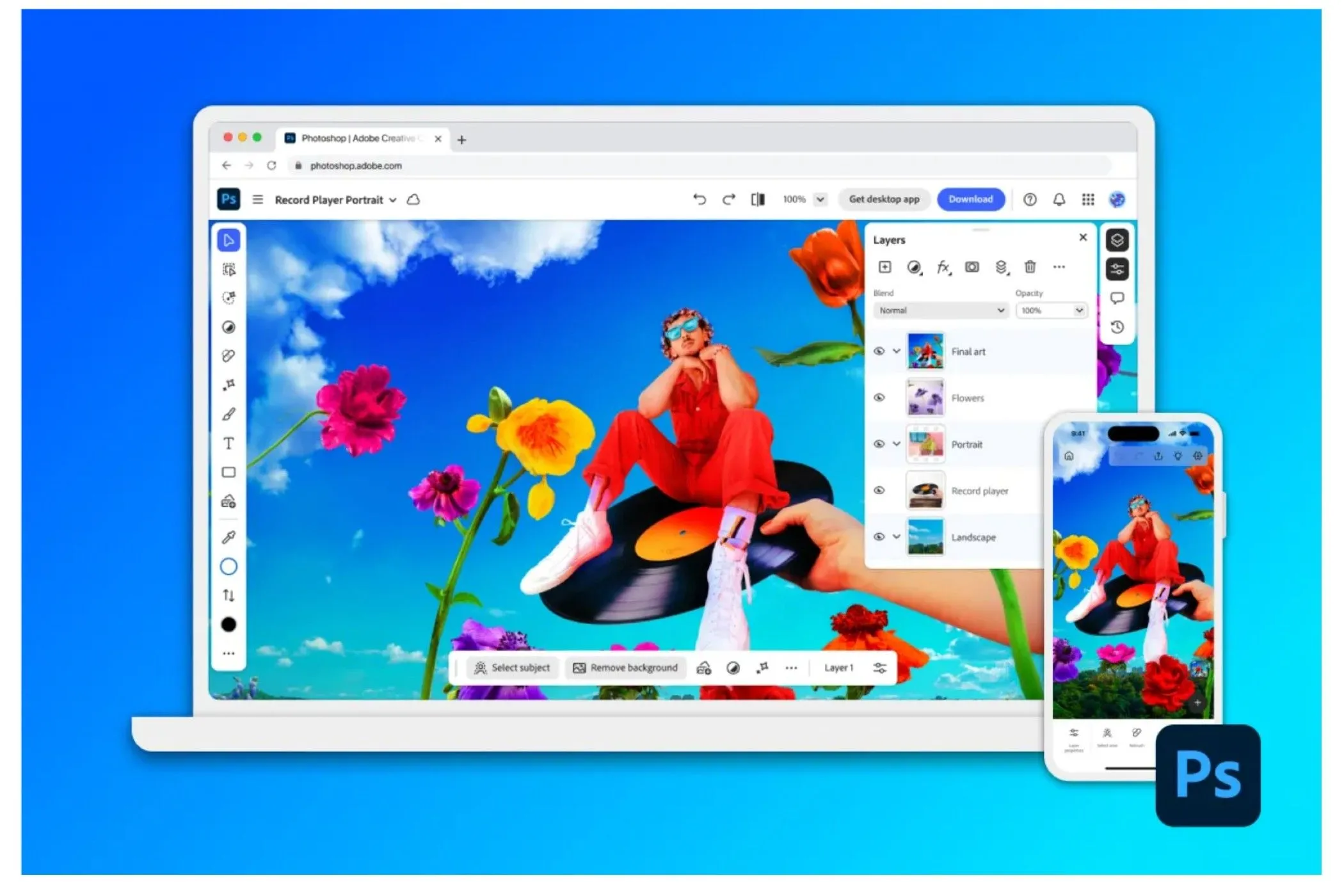 Chỉnh sửa ảnh chuyên nghiệp trên Photoshop trên iPhone, iPad và trình duyệt web