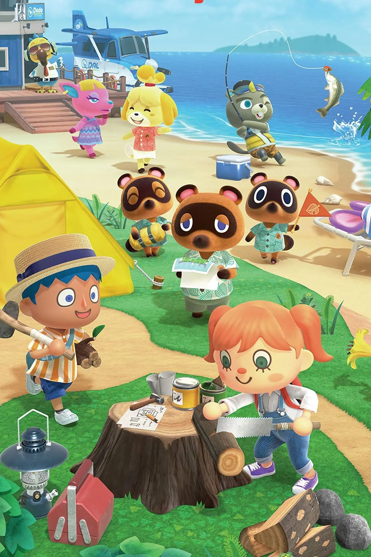 Đảo nhà trong Animal Crossing: New Horizons với phong cảnh tươi đẹp.