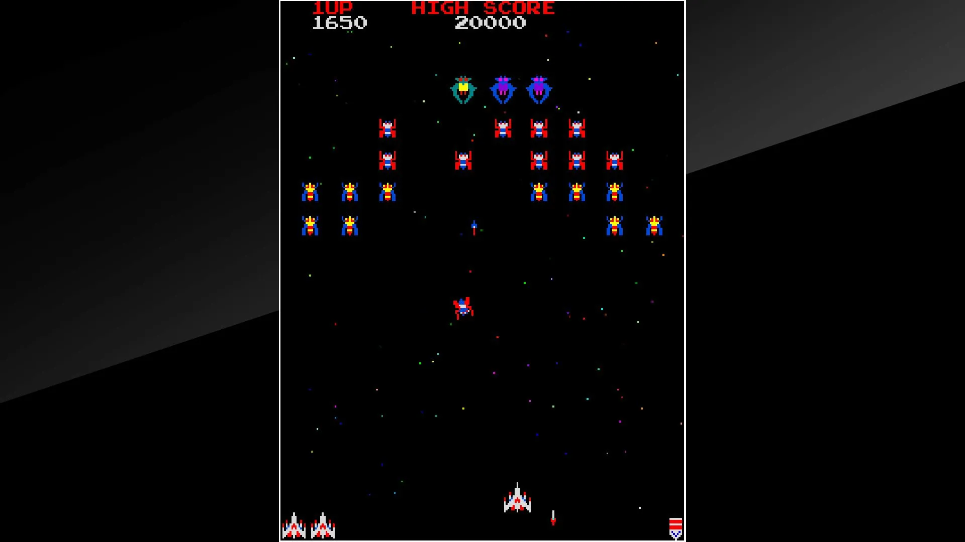 Galaga gameplay - tựa game bắn súng cuộn kinh điển từ kỷ nguyên arcade