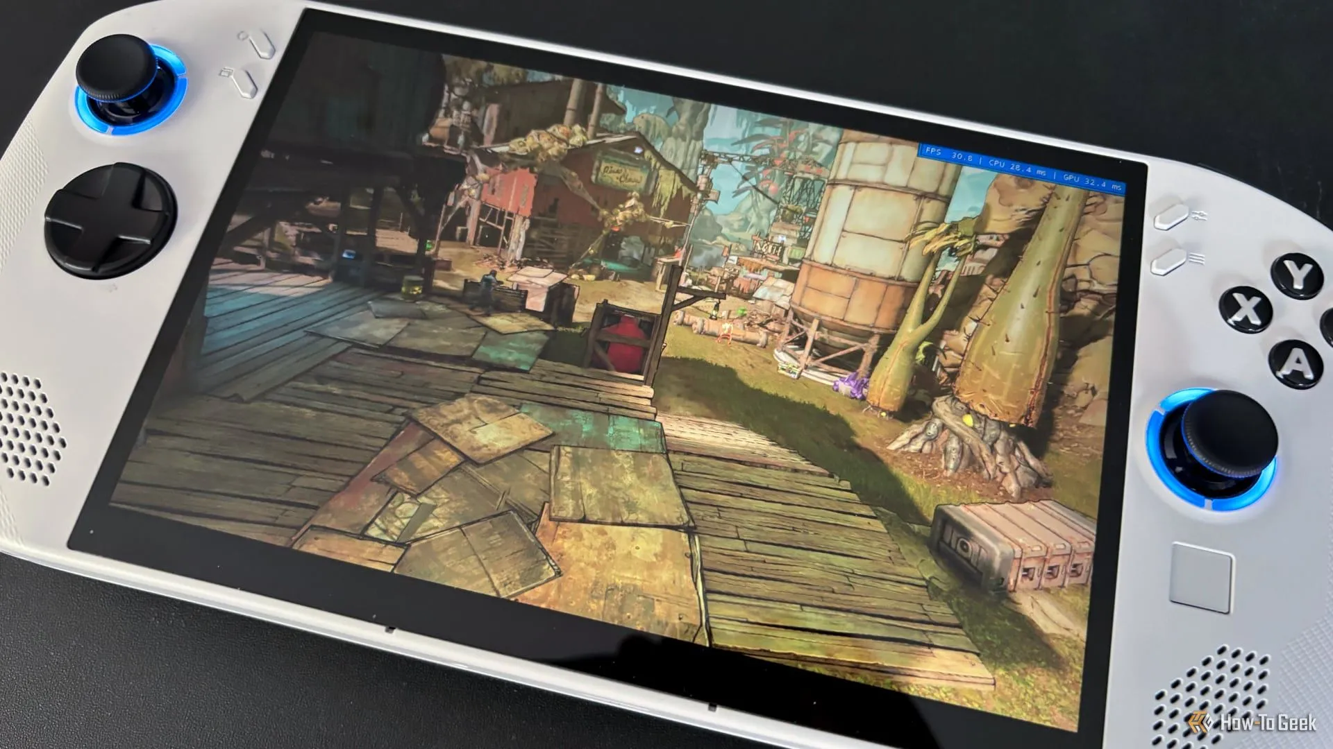 Game Borderlands 3 đang chạy trên màn hình IPS sắc nét của Lenovo Legion Go S