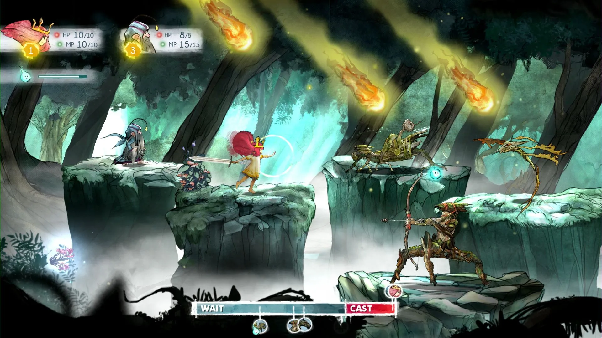 Gameplay đầy màu sắc từ Child of Light, một tựa game RPG theo lượt với thời lượng chơi vừa phải và nghệ thuật hình ảnh độc đáo.