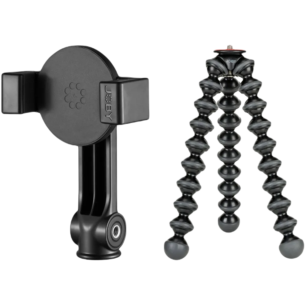 Giá đỡ tripod MagSafe Joby GripTight với chân uốn dẻo, phụ kiện nhỏ gọn cho điện thoại.