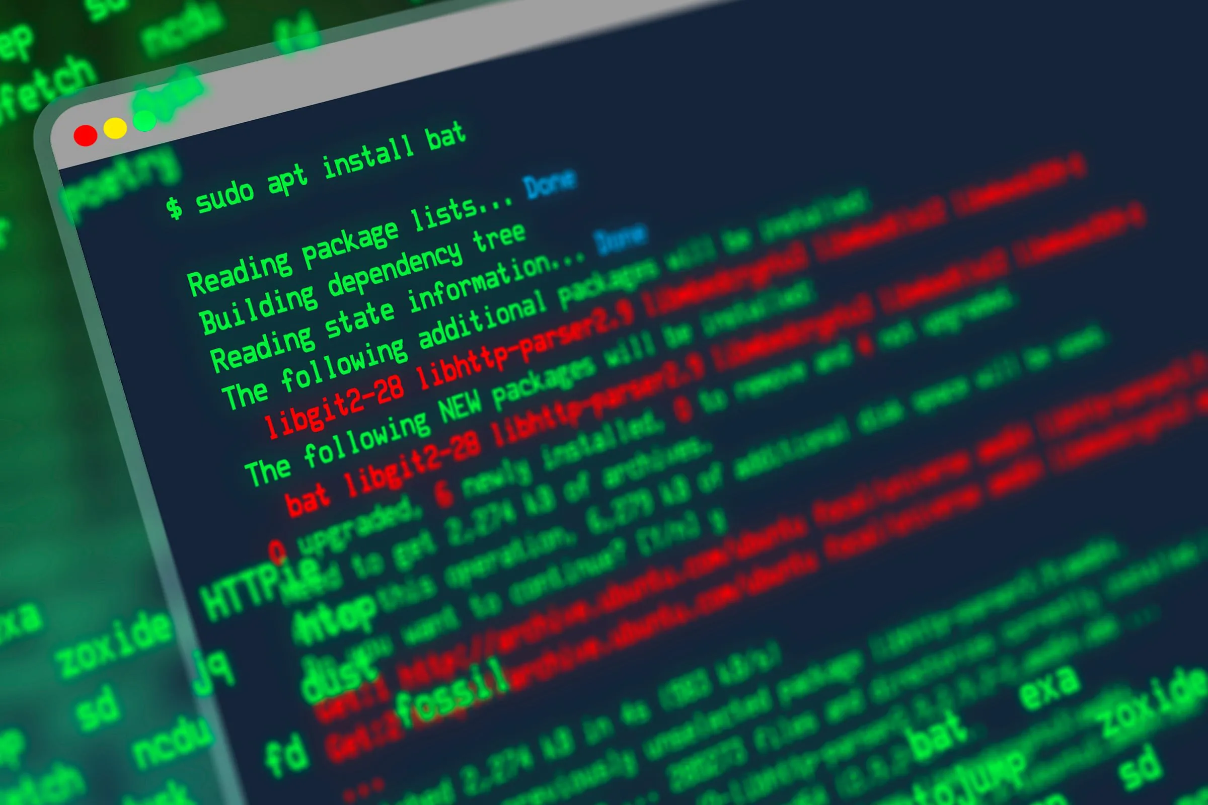 Giao diện dòng lệnh (terminal) của Linux hiển thị một số lệnh, nhấn mạnh việc học kỹ năng CLI cho quản lý server headless