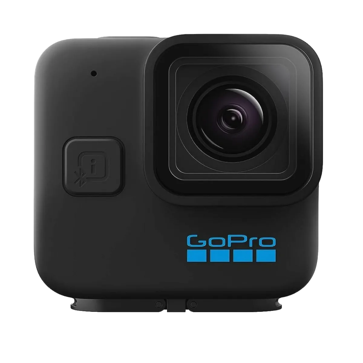 GoPro Hero 11 Black Mini nhỏ gọn đặt trên mặt phẳng, nổi bật thiết kế tối giản và bền bỉ