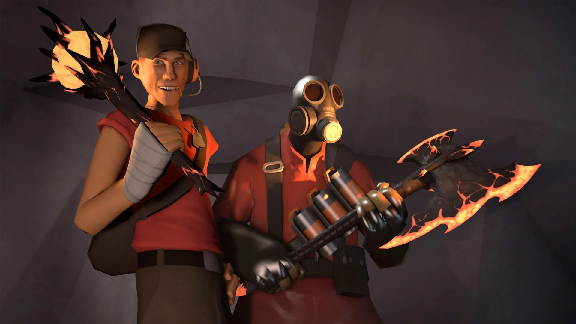 Hình ảnh nhân vật từ game Team Fortress 2 với phong cách hoạt hình.