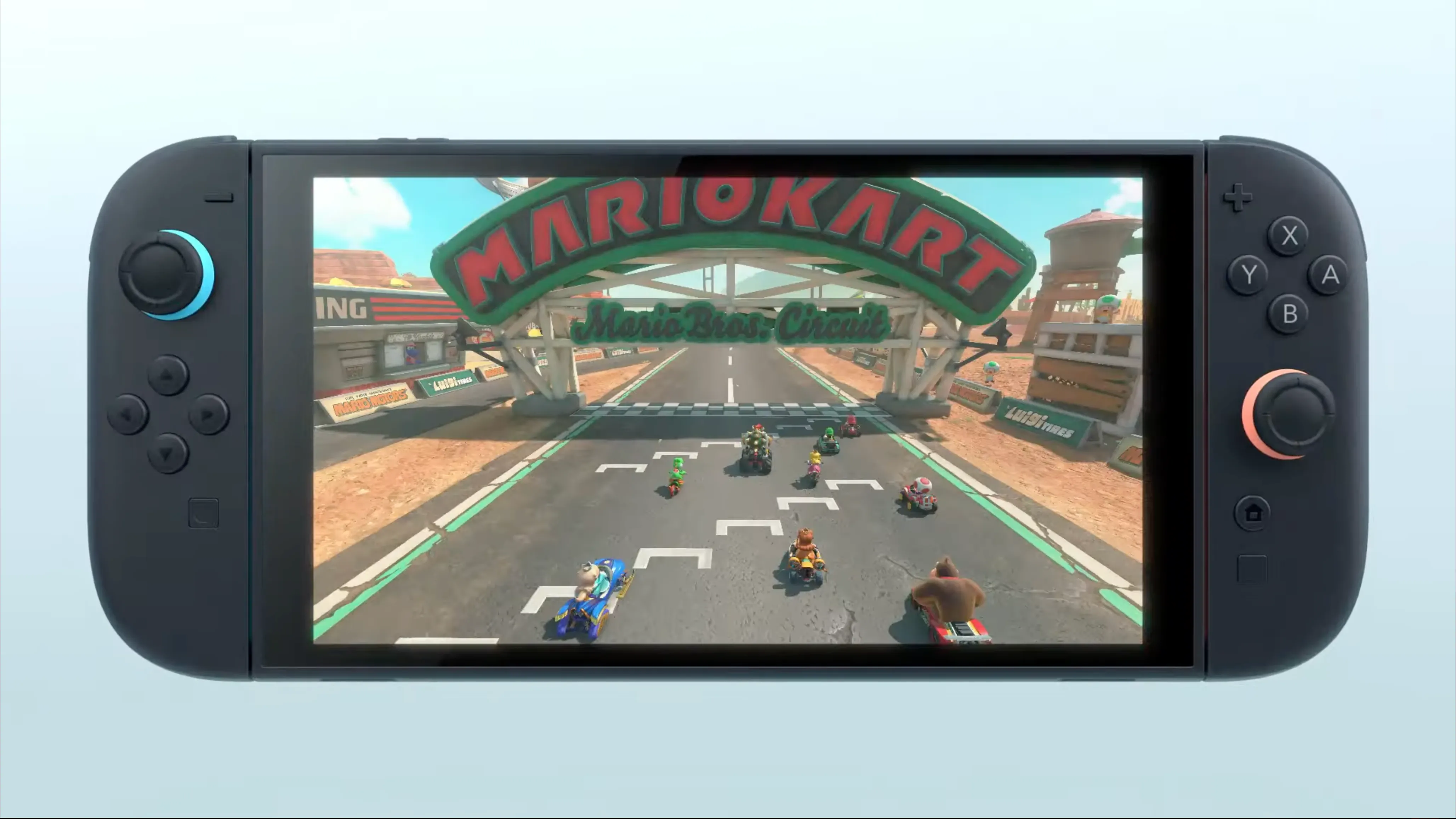 Hình ảnh từ teaser cho thấy cảnh đua Mario Kart với 24 người chơi trên Nintendo Switch 2