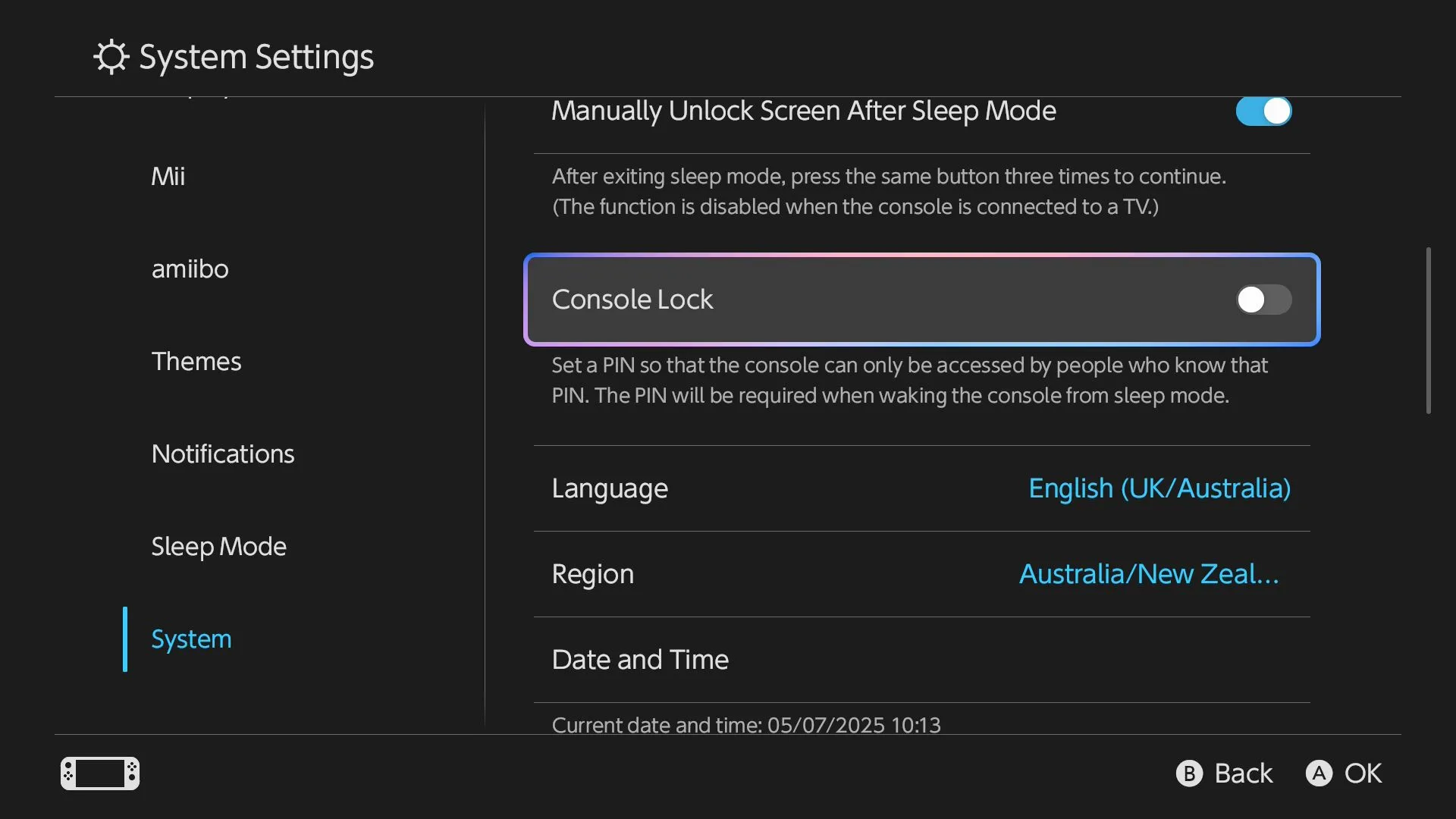 Kích hoạt tính năng Khóa Console trên Nintendo Switch 2 để bảo mật dữ liệu và quyền riêng tư