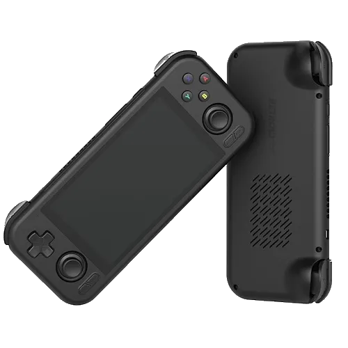 Logo và hình ảnh minh họa cho máy chơi game cầm tay Retroid Pocket 4, một lựa chọn phổ biến để giả lập game PS2.