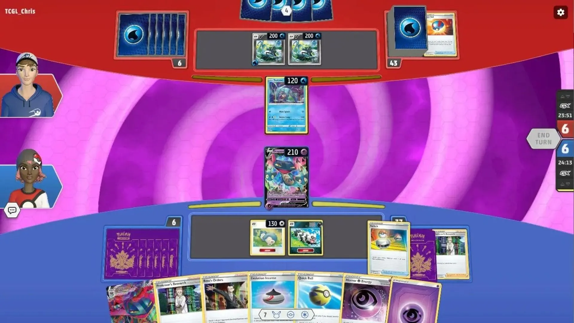 Lối chơi của Pokémon TCG Live trên thiết bị di động