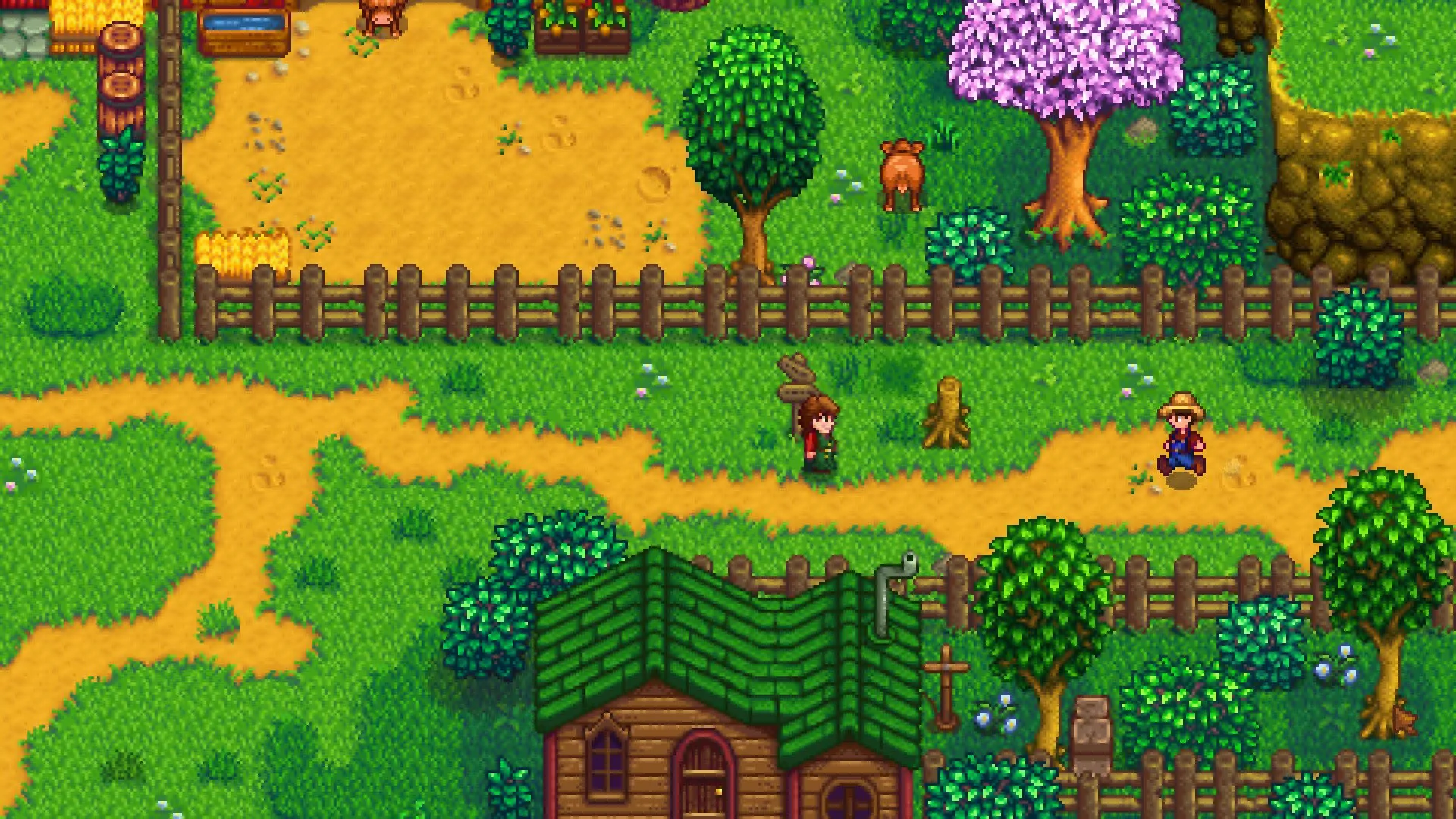 Màn hình game Stardew Valley, một ví dụ nổi bật của thể loại Neighborvania với lối chơi nông trại và tương tác cộng đồng.