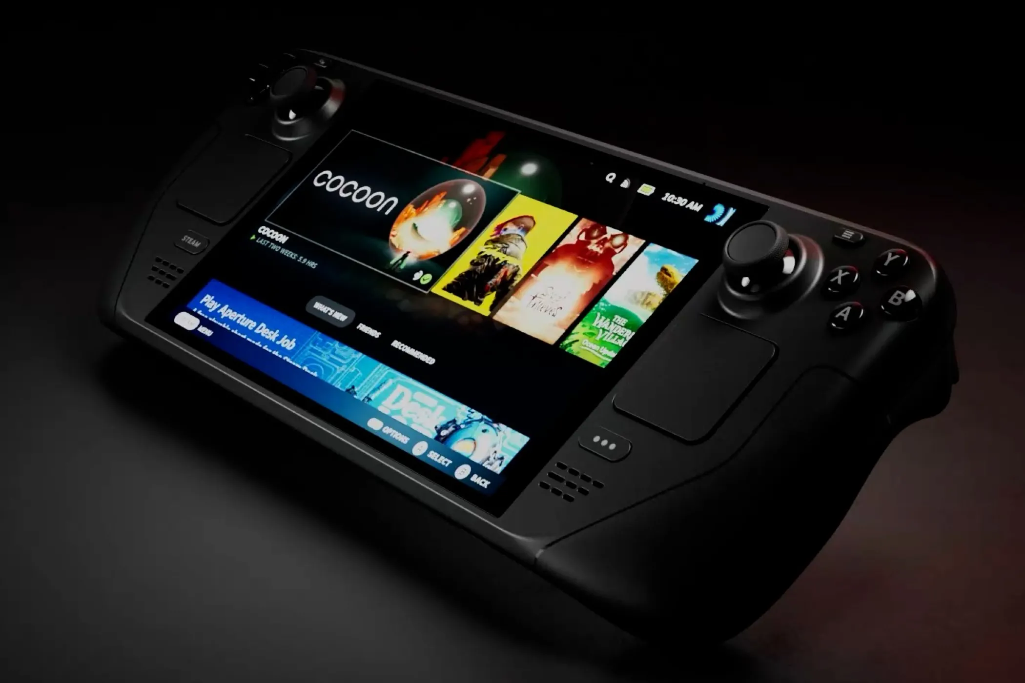Màn hình Steam Deck OLED hiển thị rực rỡ, thiết bị được đánh giá cao về thời lượng pin cho game thủ.