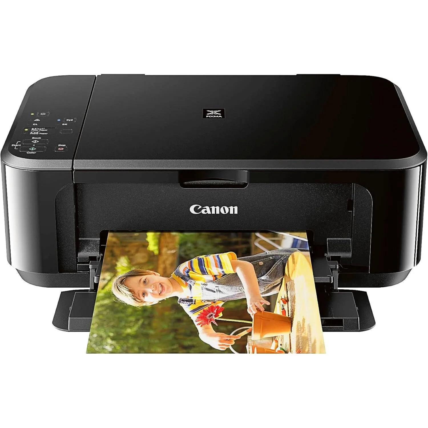 Máy in phun màu đa năng không dây Canon Pixma MG3620 trên nền trắng, một lựa chọn hiệu quả cho văn phòng tại nhà.