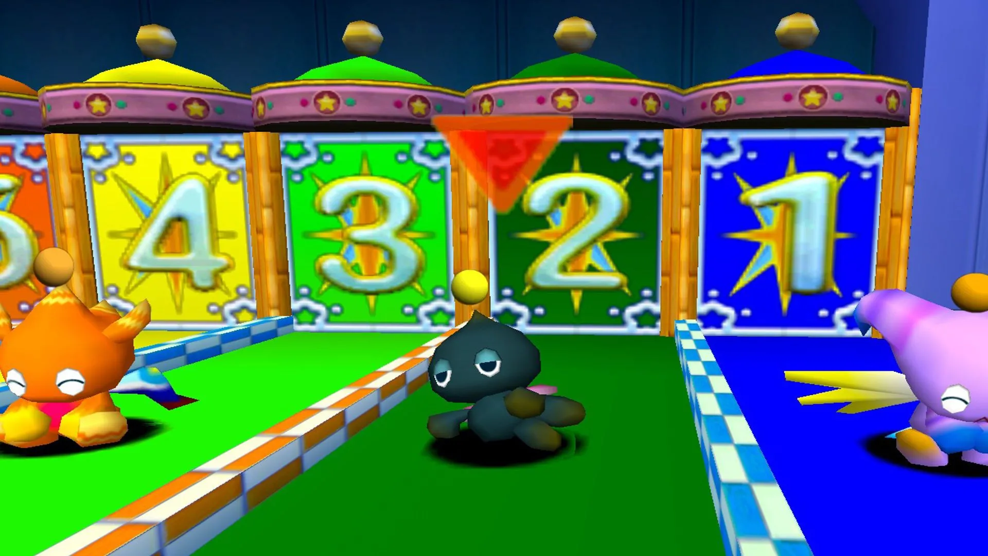 Một Chao đang nghỉ ngơi trước cuộc đua trong Sonic Adventure, thể hiện sự thư thái trước thử thách