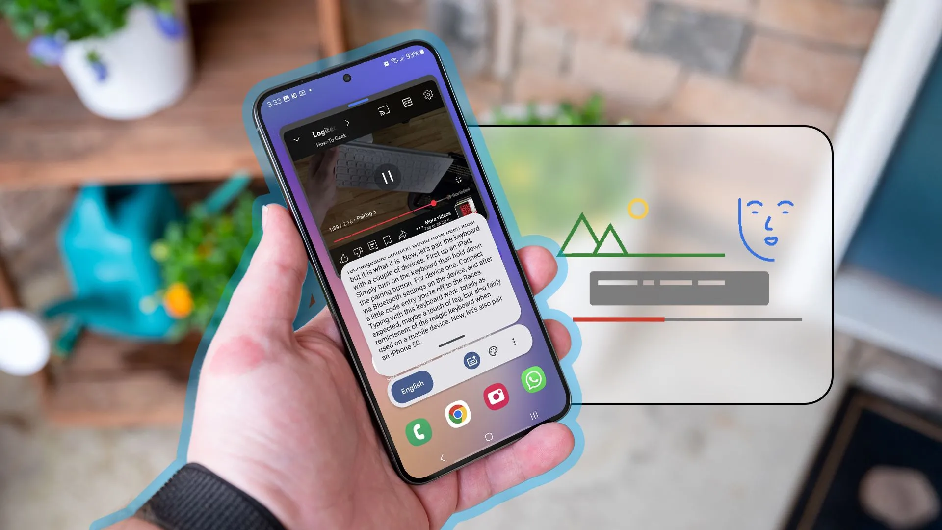 Người dùng đang xem video trên điện thoại Samsung Galaxy, minh họa tính năng Galaxy AI thông minh trên One UI 7