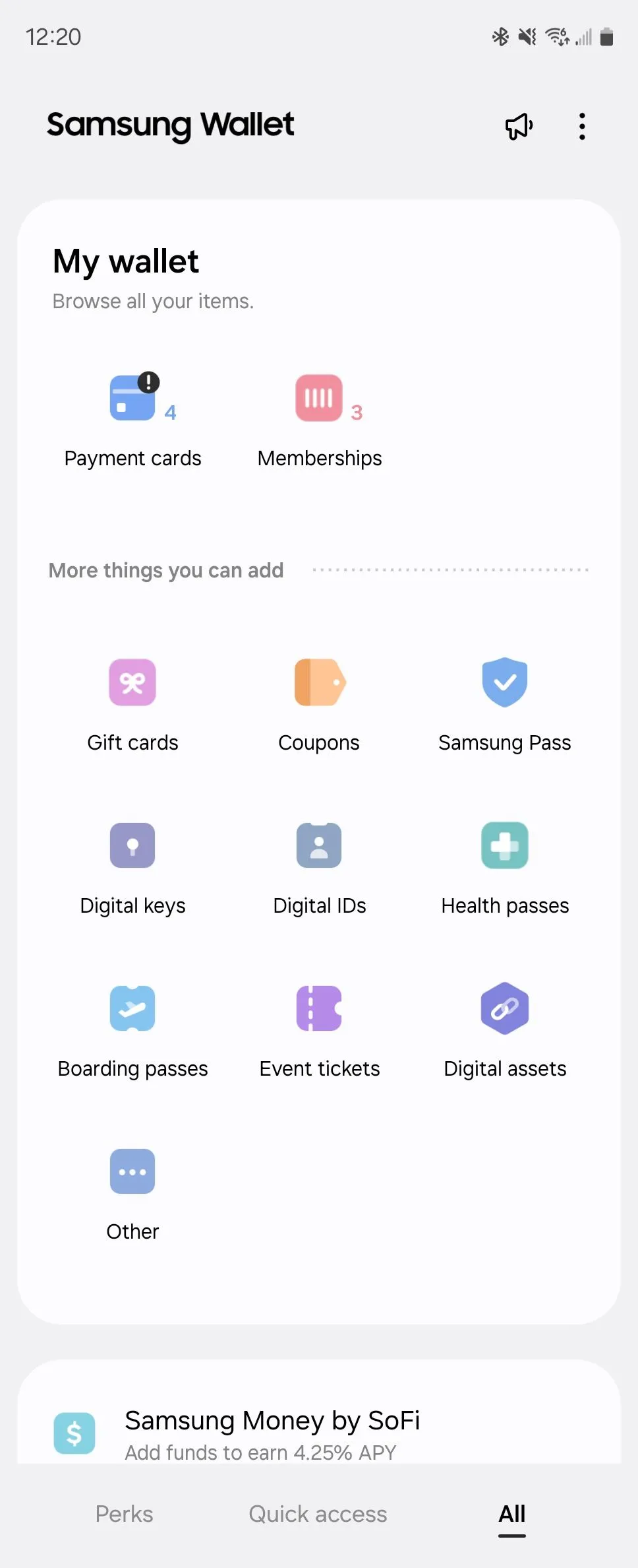 Những thứ đa dạng có thể lưu trữ trong Samsung Wallet