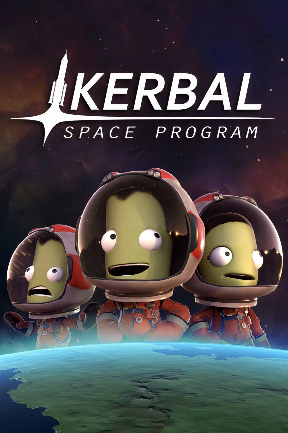 Phi thuyền Kerbal đang bay trong không gian với các hành tinh khác
