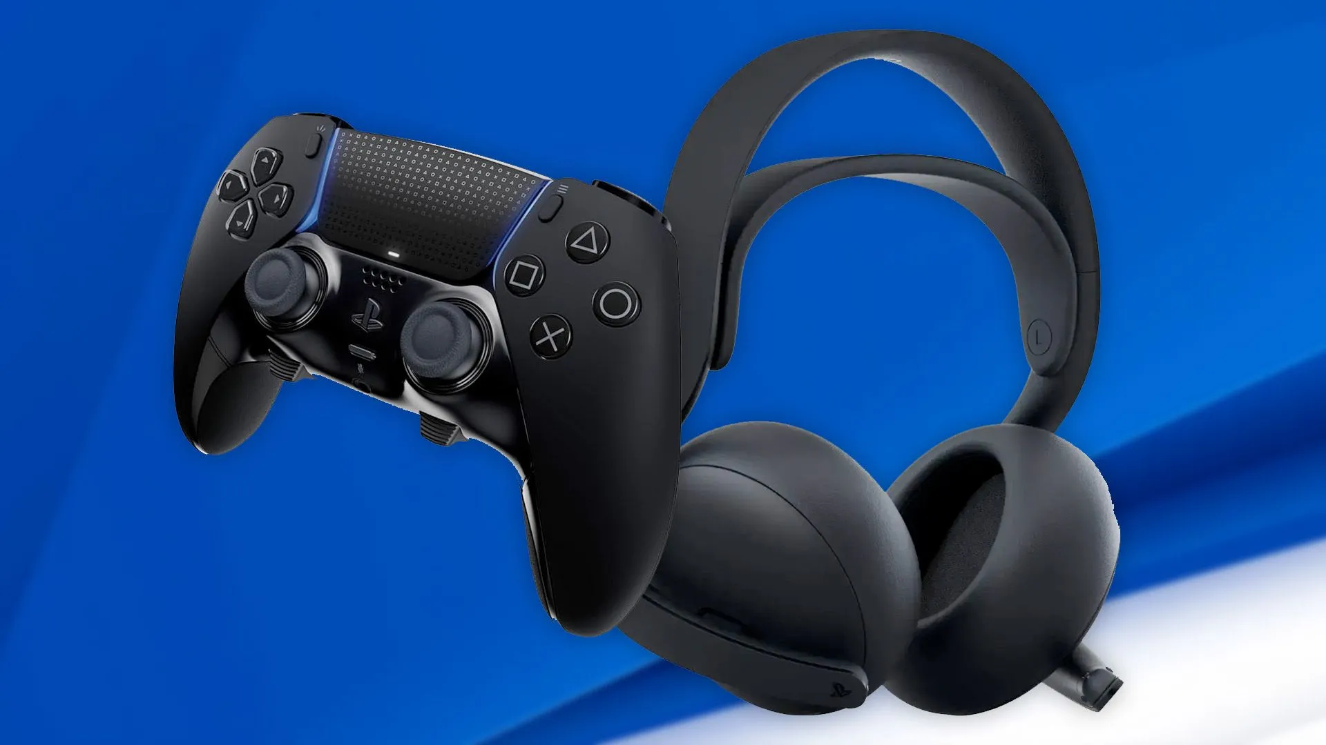 Phụ kiện PlayStation 5 chính hãng màu đen sắp ra mắt, bao gồm tay cầm DualSense và tai nghe