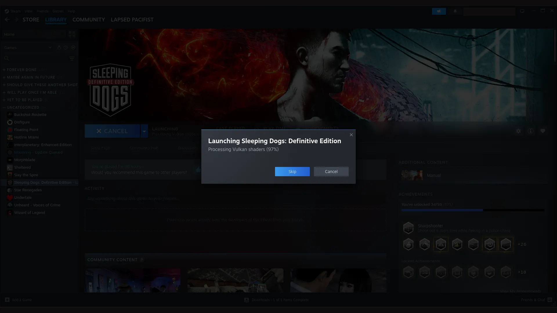 Quá trình xử lý shader Vulkan trên nền tảng Steam, thể hiện công nghệ đồ họa game