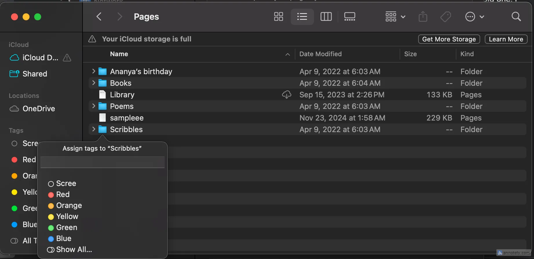 Sử dụng tính năng Tags để sắp xếp tệp tin và thư mục trên macOS