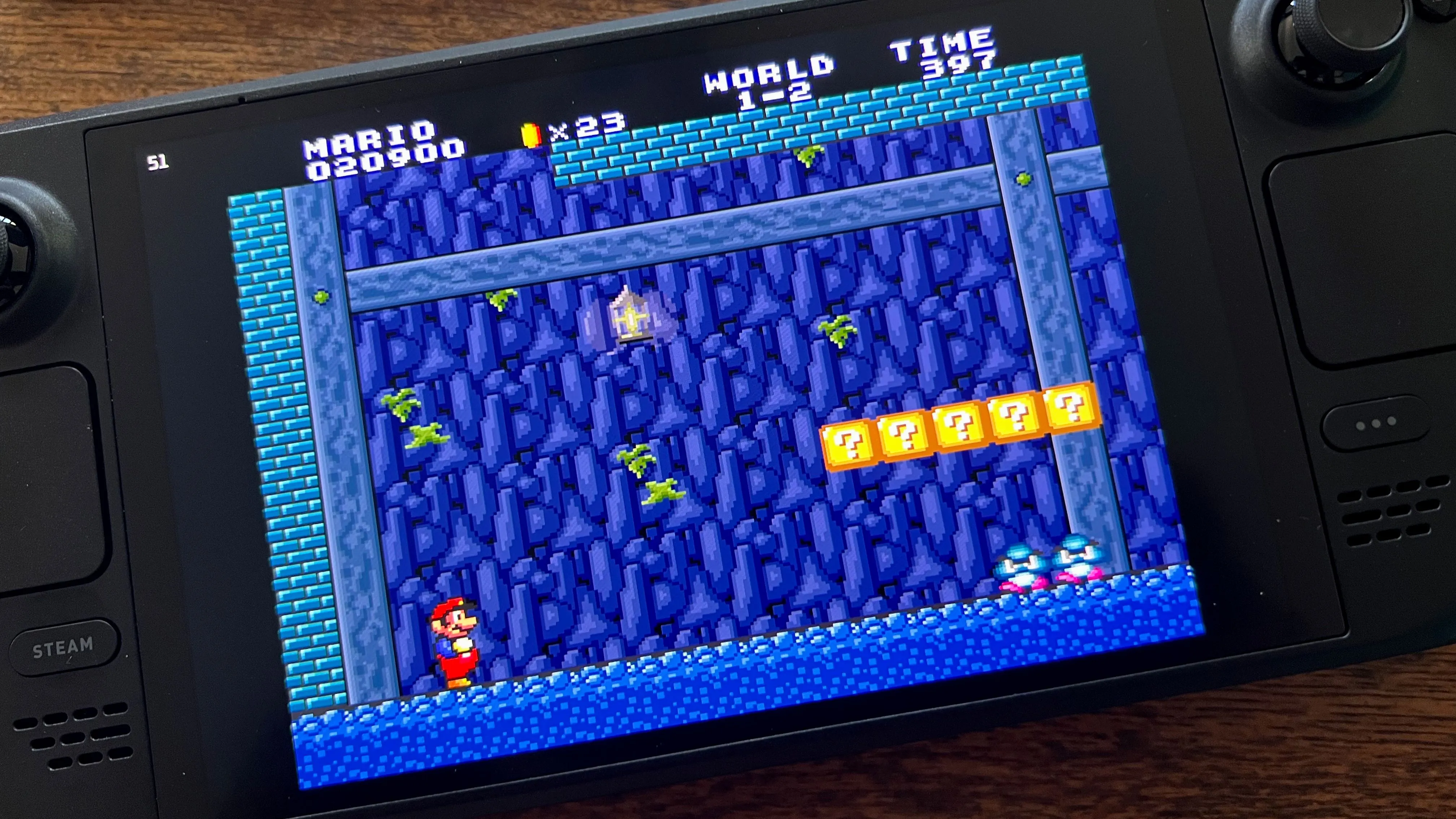 Super Mario All-Stars đang chạy trên Steam Deck thông qua giả lập