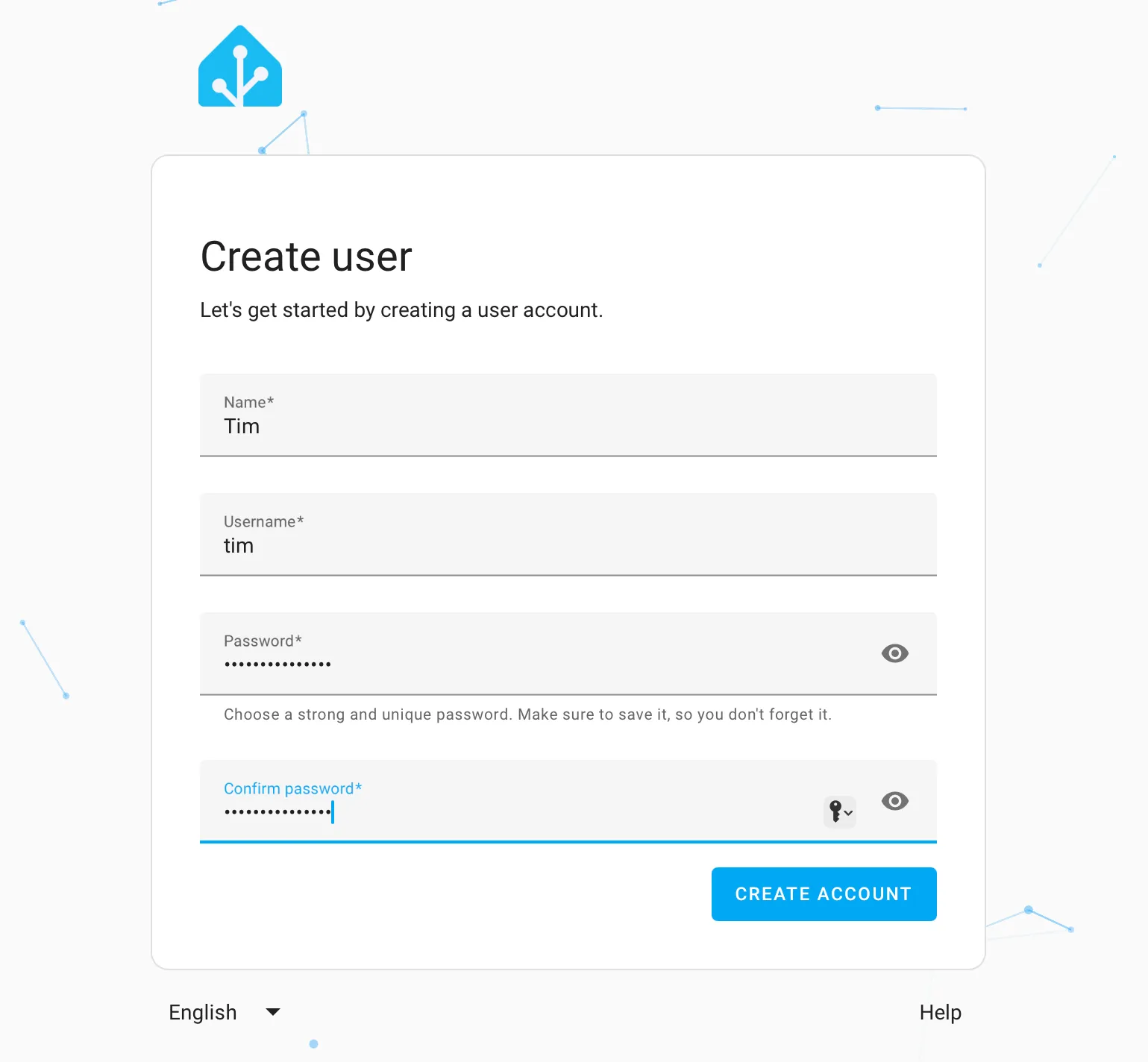 Tạo người dùng trong Home Assistant trên Mac