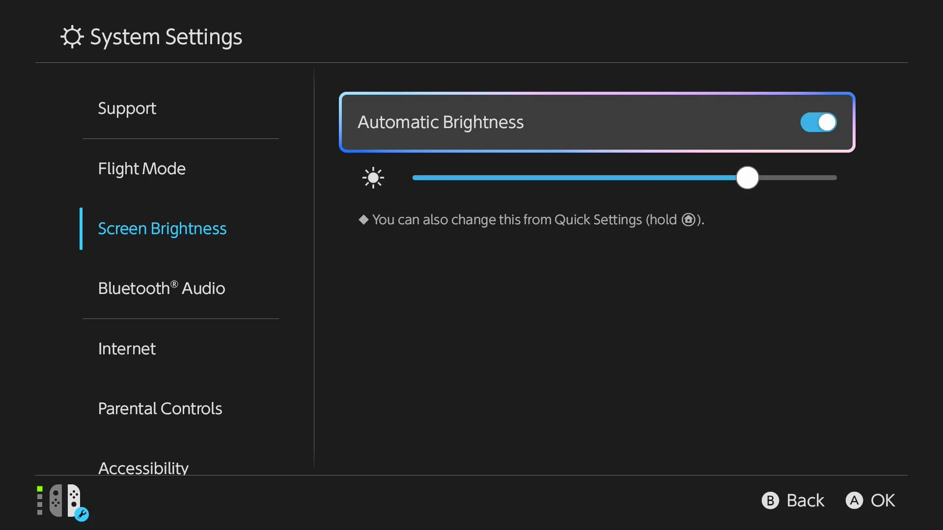 Tắt tính năng tự động điều chỉnh độ sáng màn hình trên Nintendo Switch 2 để kiểm soát hiển thị