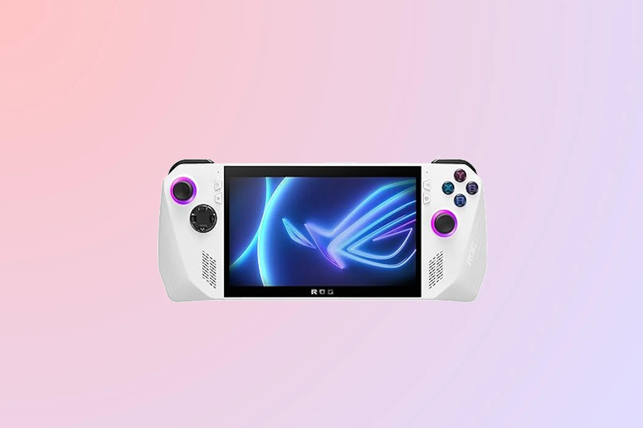 Thiết bị chơi game cầm tay ASUS ROG Ally với màn hình hiển thị game và hệ thống tản nhiệt