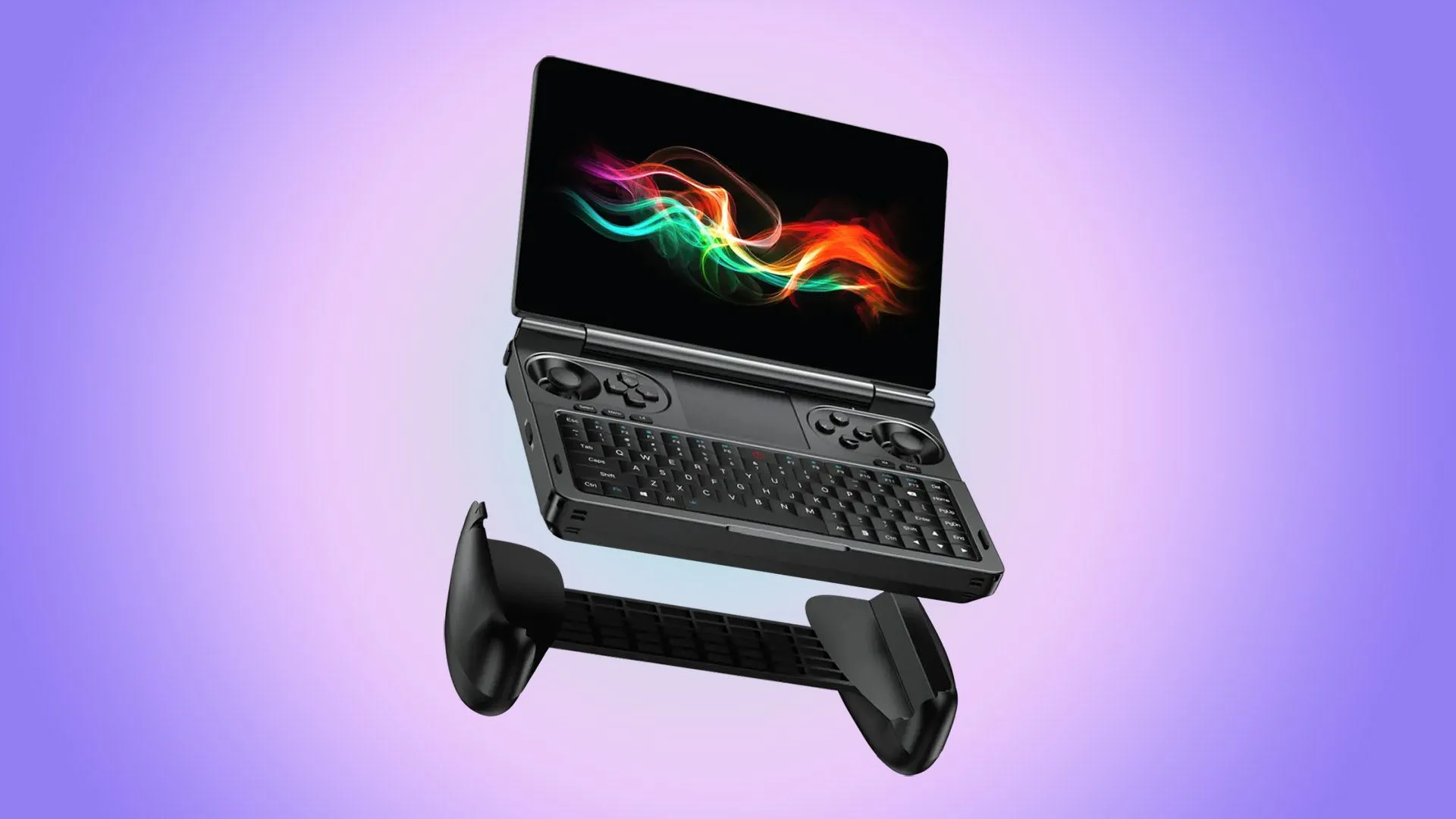 Thiết bị chơi game cầm tay GPD Win Mini 2025 với màn hình gập và bàn phím vật lý