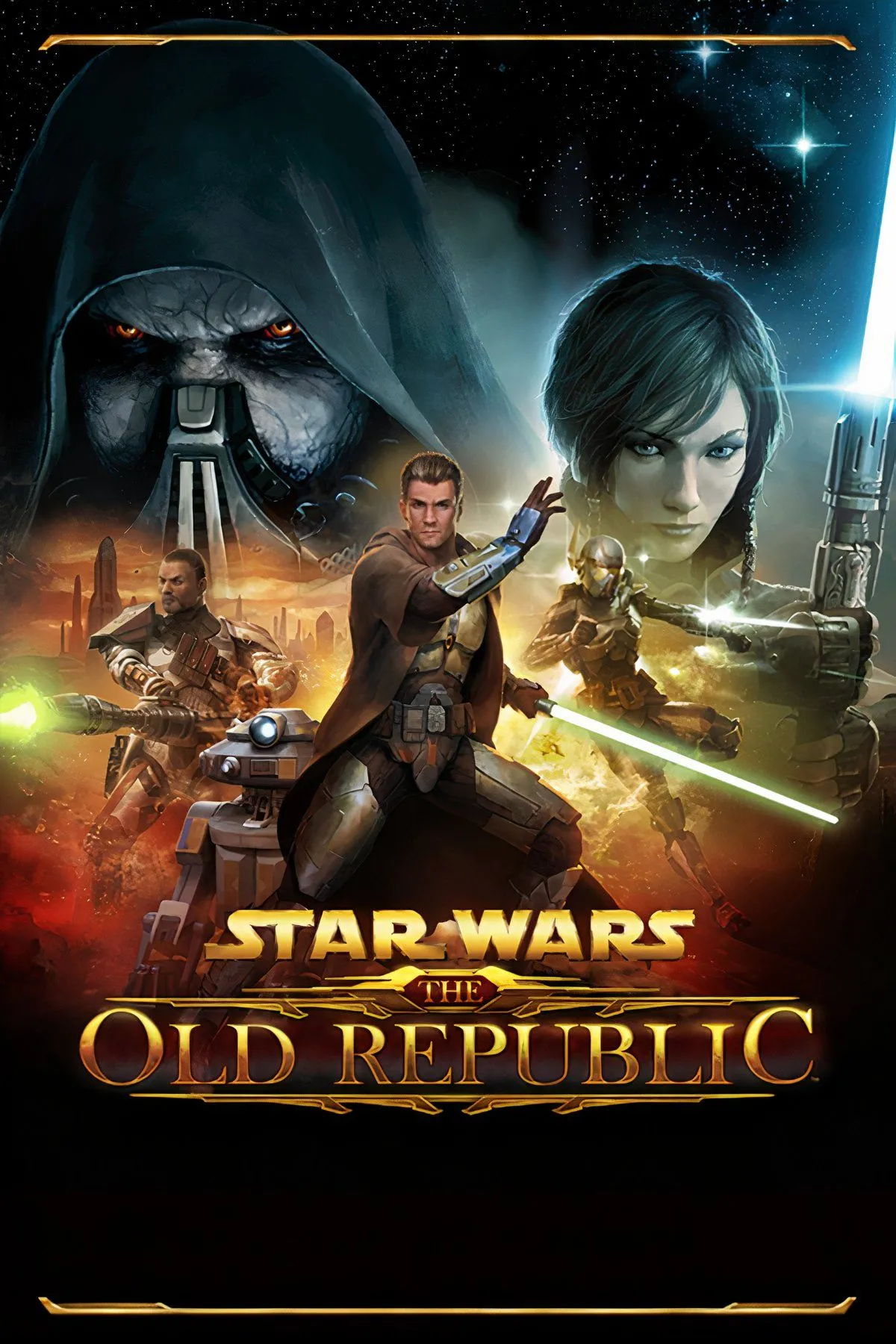 Tổng hợp các nhân vật, môi trường và cảnh chiến đấu trong Star Wars: The Old Republic, thể hiện sự đa dạng của thế giới game.
