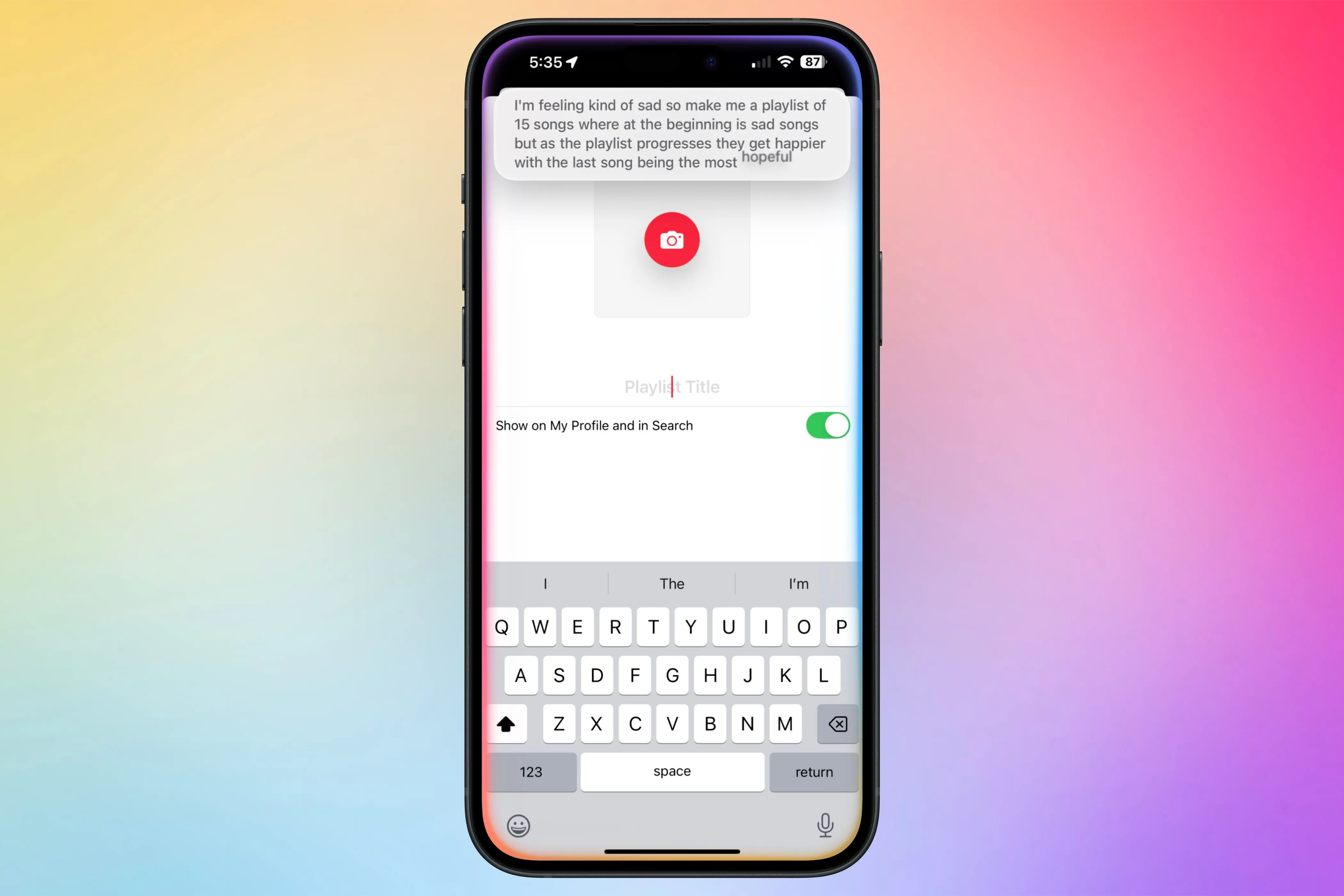 Yêu cầu Siri tạo playlist với Apple Intelligence