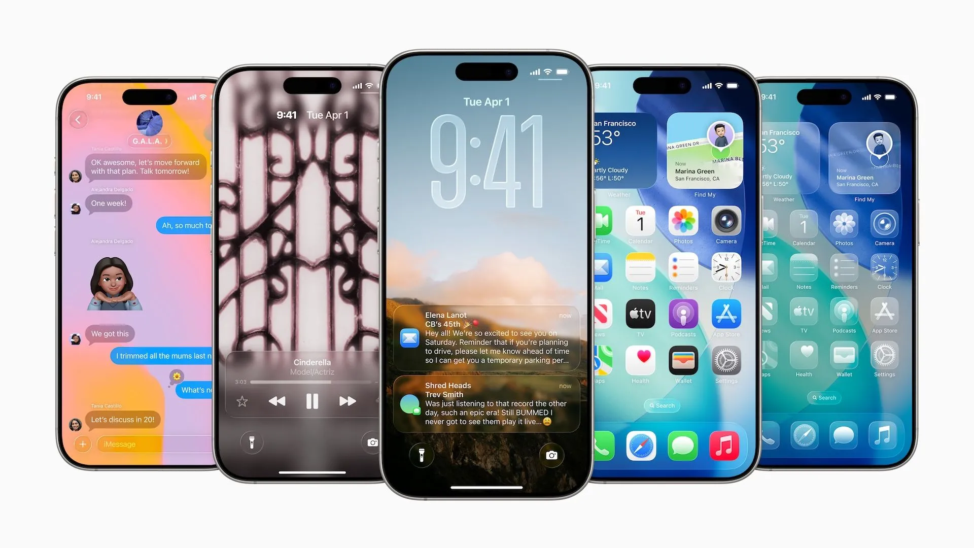 Các mẫu iPhone chạy iOS 26 với thiết kế Liquid Glass