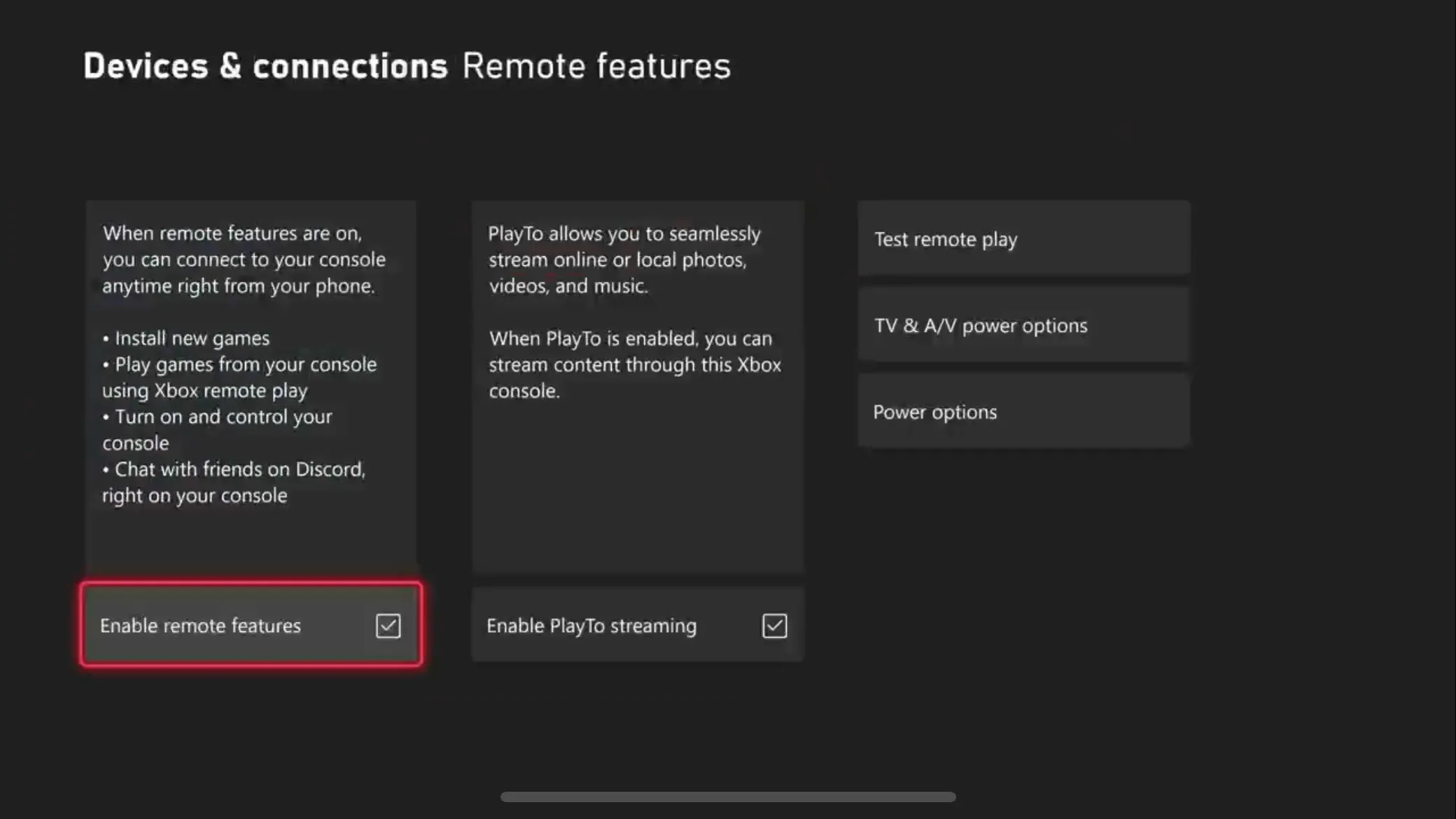 Kích hoạt tính năng chơi từ xa trên Xbox để sử dụng Greenlight