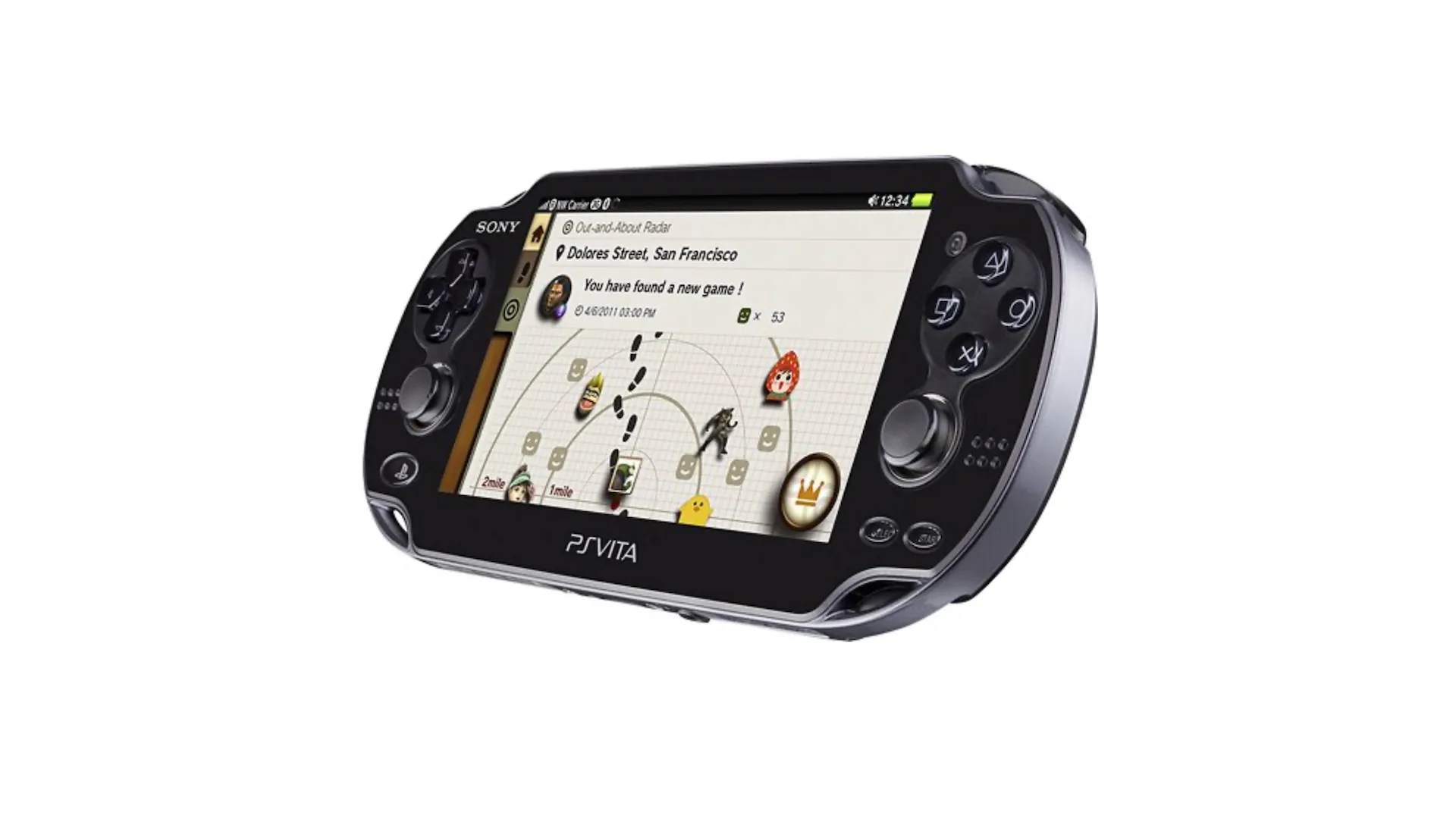 Máy chơi game cầm tay PlayStation Vita với màn hình hiển thị game
