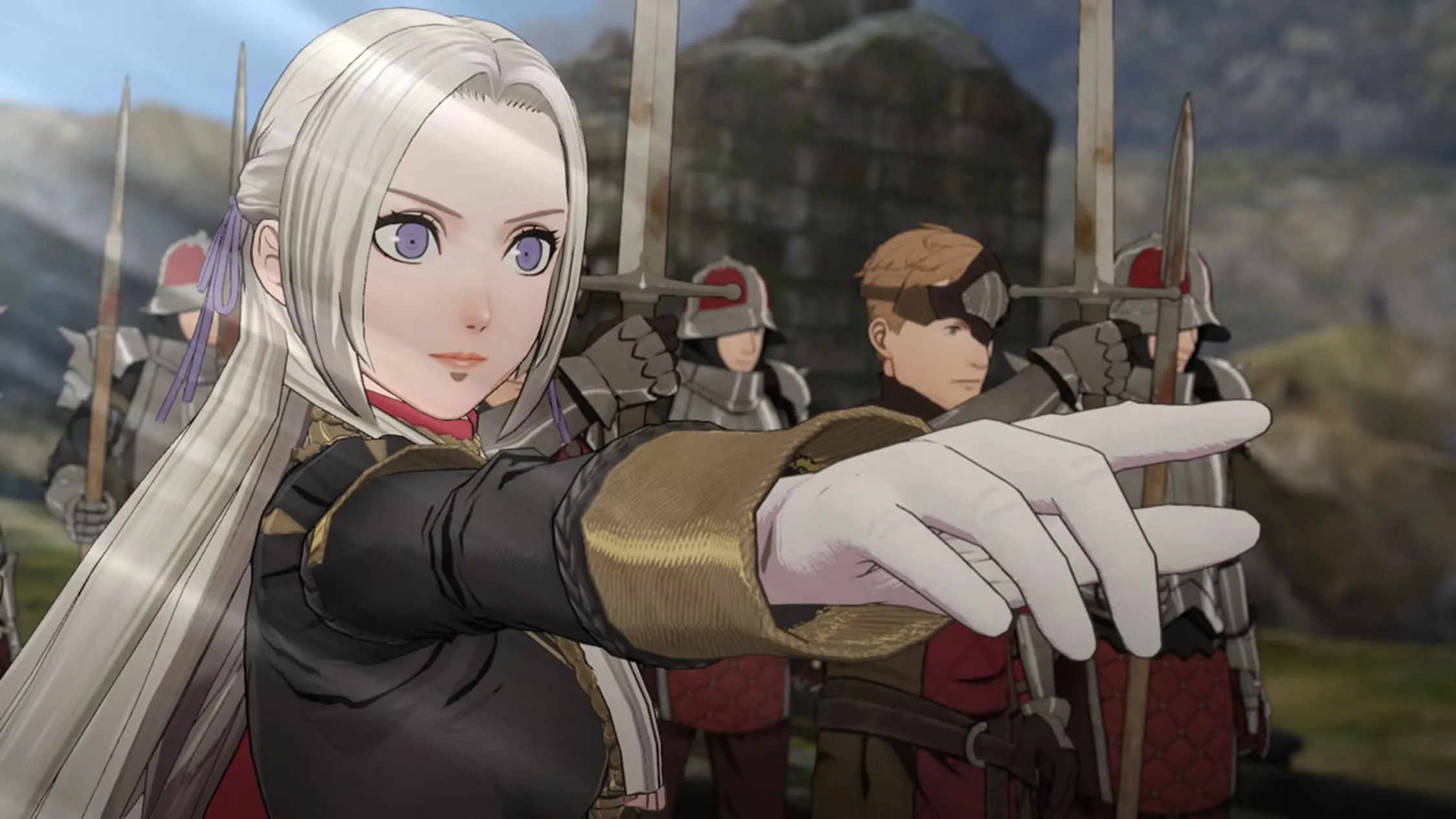 Nhân vật Edelgard trong game chiến thuật Fire Emblem Three Houses