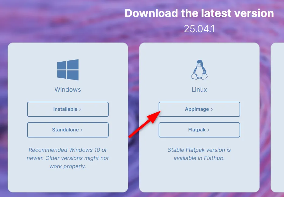 Tải xuống phiên bản AppImage mới nhất của Kdenlive cho Linux.