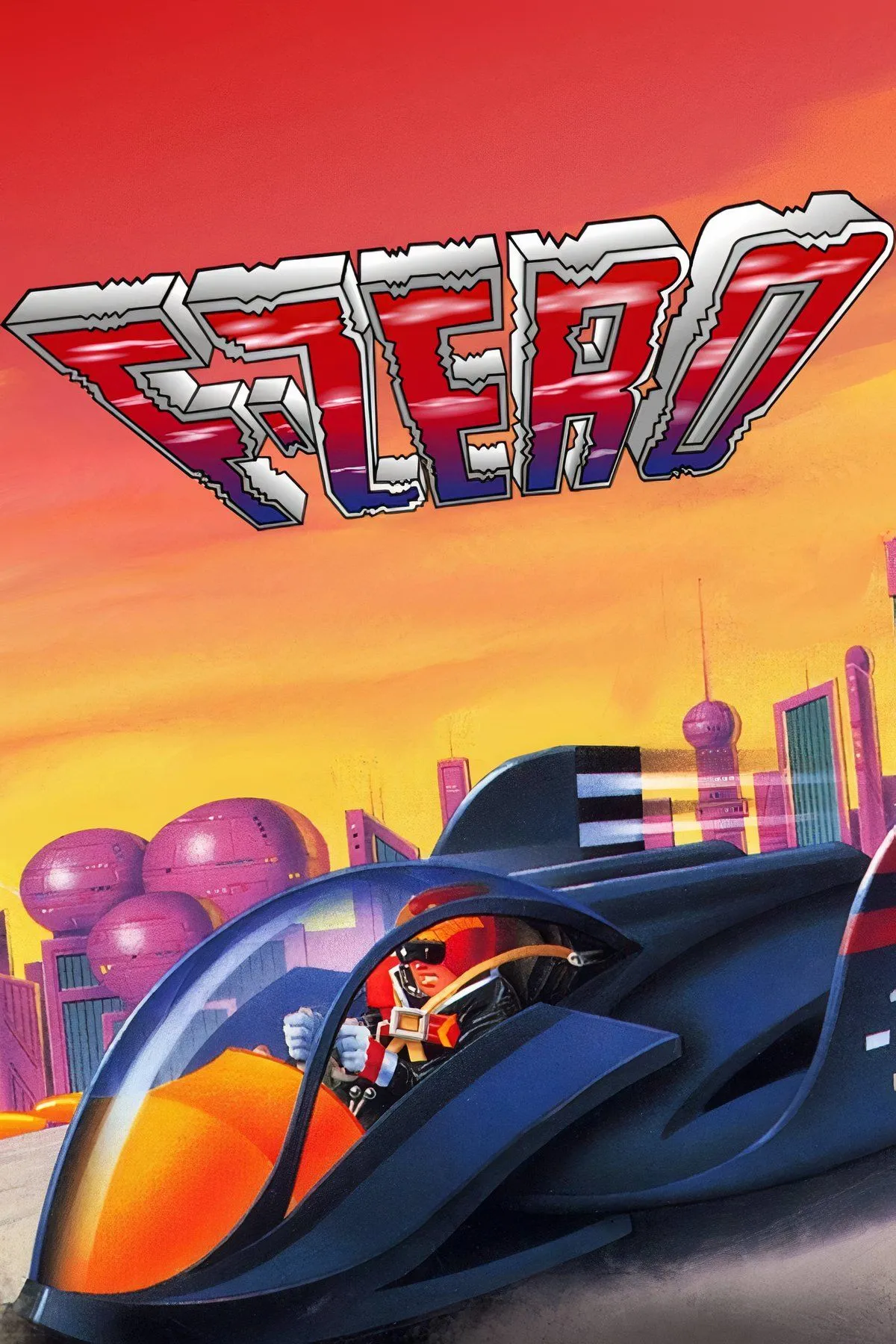 Tàu bay F-Zero tốc độ cao trên đường đua tương lai với đồ họa giả 3D
