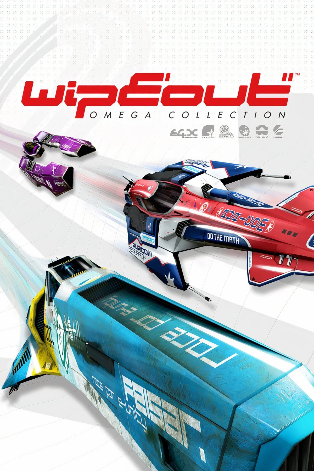 Tàu chống trọng lực đua trên đường ray uốn lượn trong game Wipeout 2097