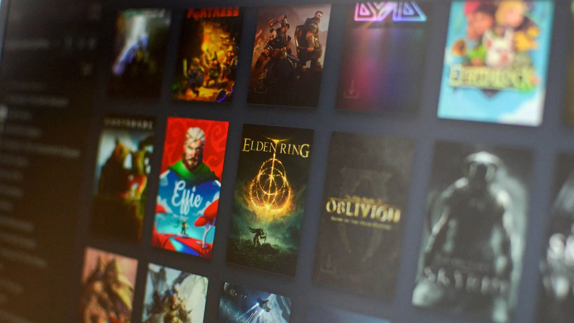 Thư viện game Steam với nhiều tựa game khác nhau