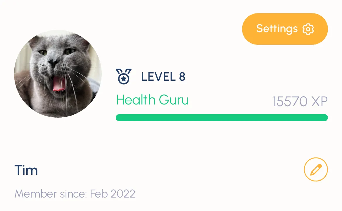 Tính năng gamification của Fastic với cấp độ và điểm kinh nghiệm XP