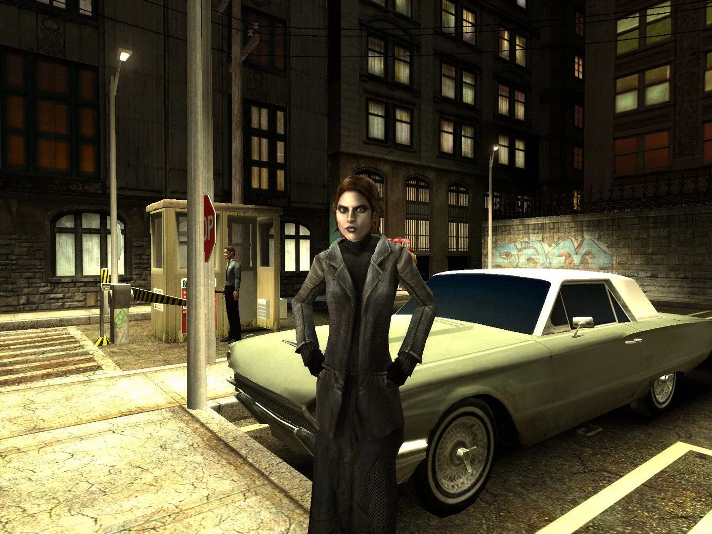Ảnh chụp màn hình game Vampire: The Masquerade – Bloodlines phiên bản gốc trên Steam, cho thấy bối cảnh ma cà rồng đặc trưng