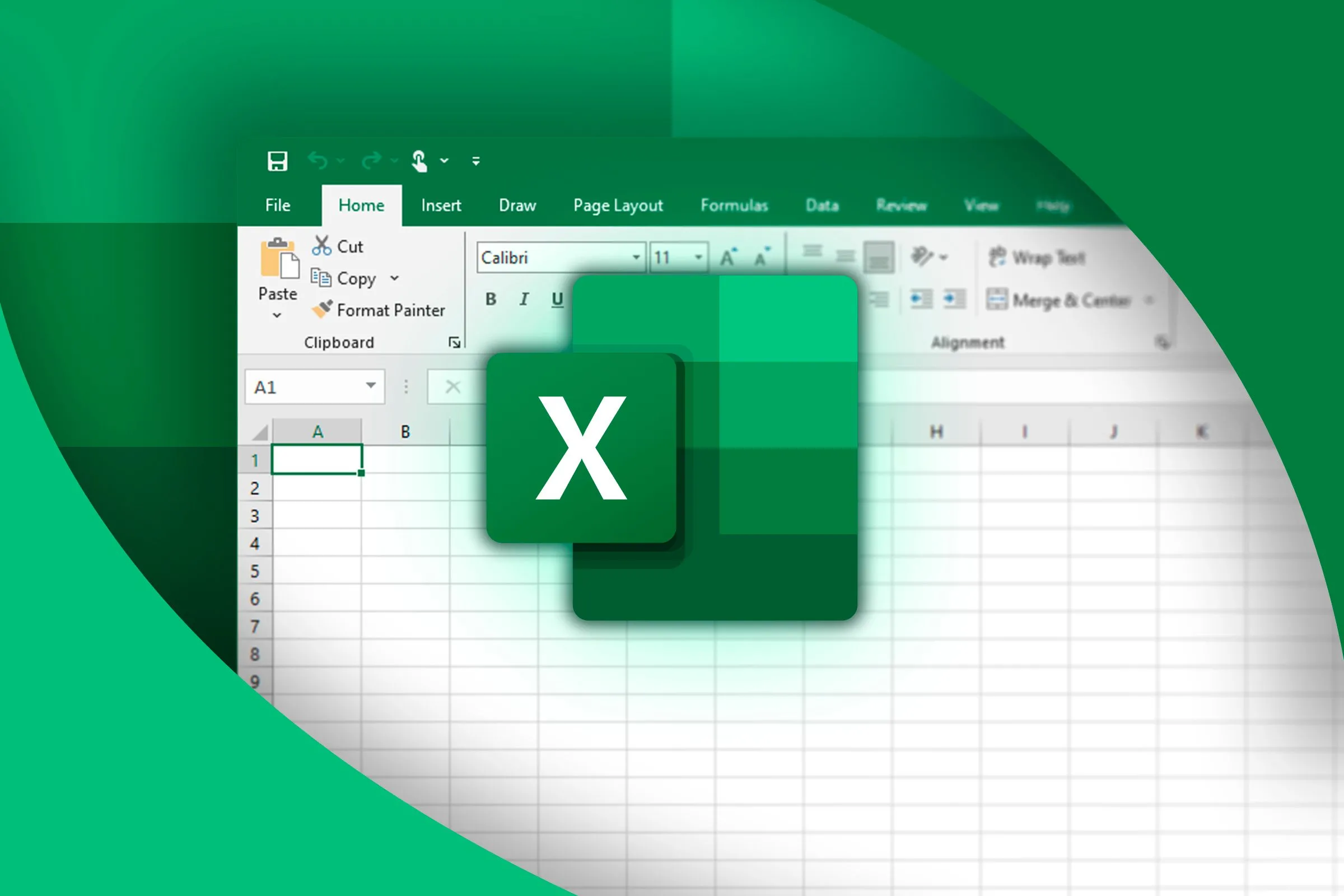 Bảng tính Excel ở phía sau với logo Excel ở phía trước, minh họa việc sử dụng hàm IFS