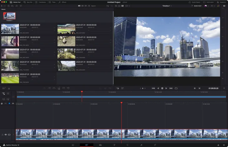 Biểu tượng phần mềm chỉnh sửa video chuyên nghiệp DaVinci Resolve.