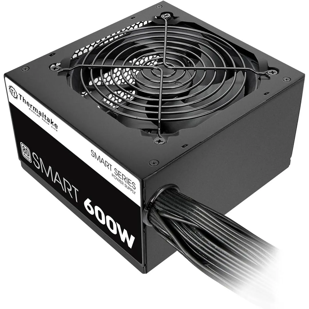 Bộ nguồn Thermaltake Smart Series 600W 80 Plus, cung cấp năng lượng ổn định và hiệu quả cho hệ thống NAS