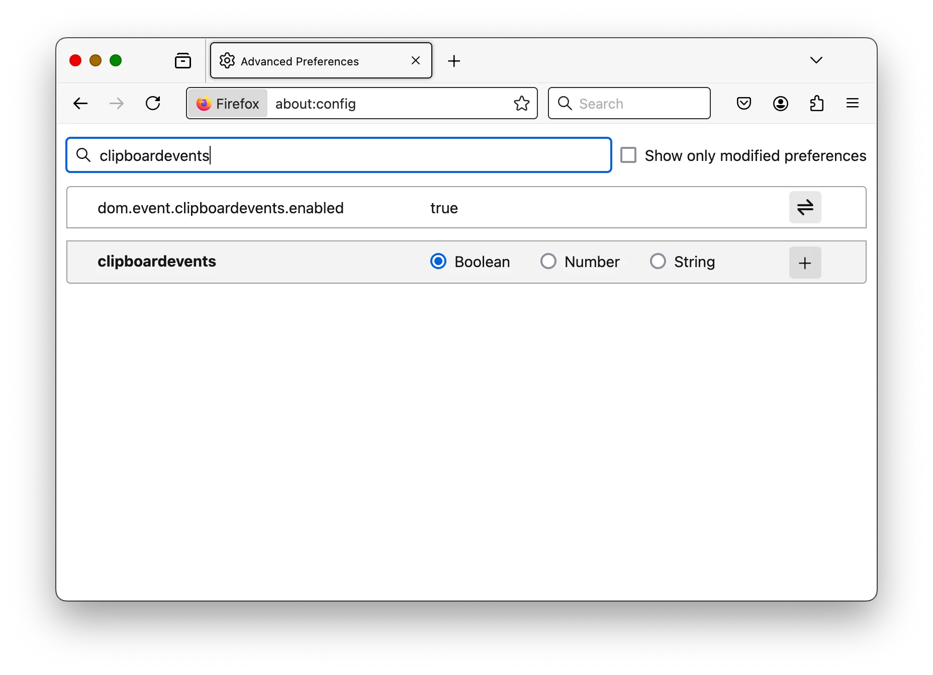 Chỉnh sửa các tùy chọn trong trình chỉnh sửa cấu hình Firefox