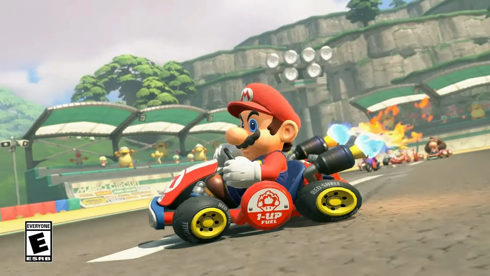 Hình ảnh Mario đang đua trong Mario Kart World, một tựa game mới của Nintendo Switch 2