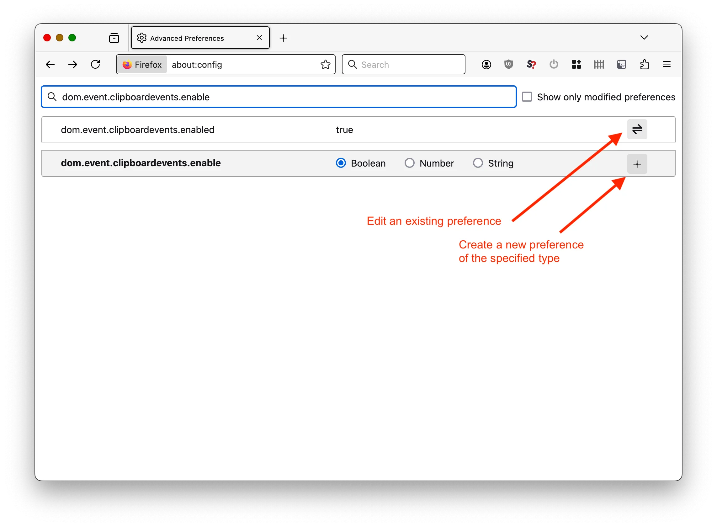Hướng dẫn chỉnh sửa và tạo mới các tùy chọn trong about:config Firefox